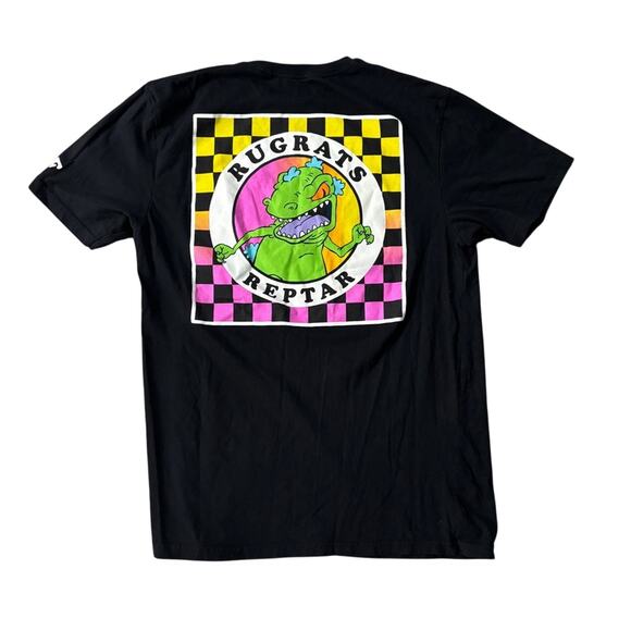 Nickelodeon Rugrats Reptar Neff Black Graphic Tee - Size M - Picture 2 of 3